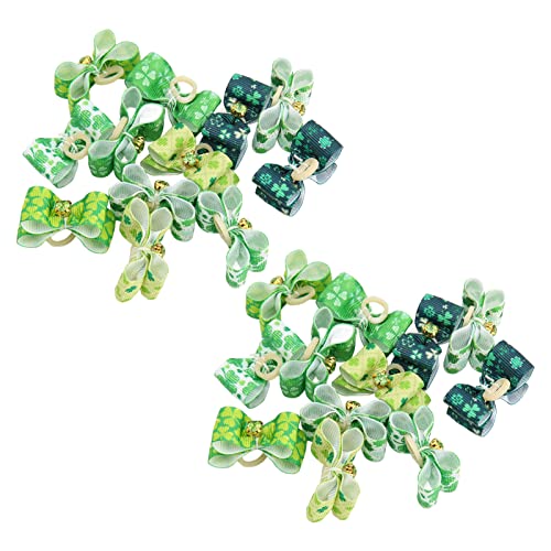 24Pcs Holiday Dog Hair Bows with Rubber Band