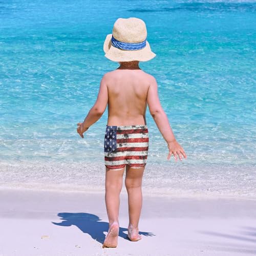 Aflyko Patriot Boys' Swim Boxer Shorts Fun Cute Kid's Swimwear Swim Trunks 3-10T4