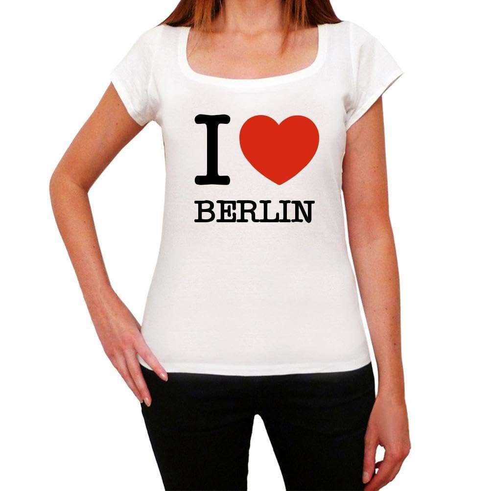 UltrabasicWomen's Graphic T-Shirt I Love Berlin Short Sleeve Tee-Shirt Vintage Birthday Gift Ladies Novelty Tshirt