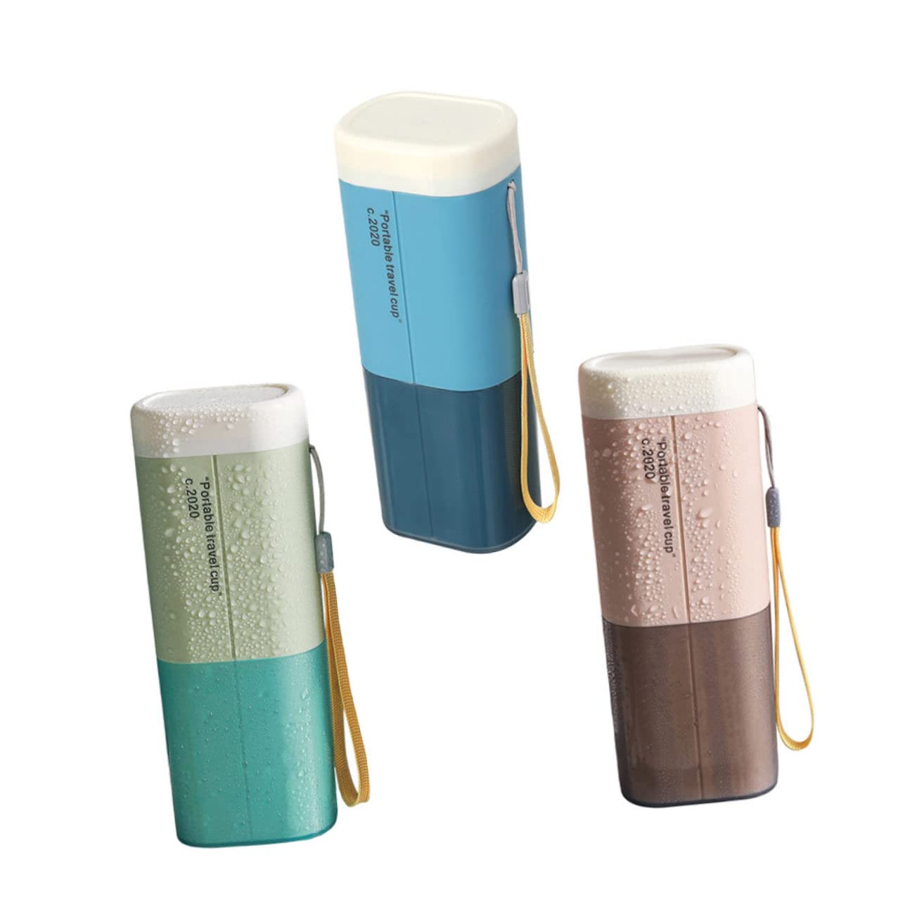 Boîte de Rangement pour Brosse à Dents de Voyage PP 3 Pièces