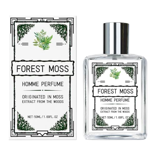 Perfume para hombre, tamaño viaje, colonia fragrance spray, 50 ml, larga duración, ideal para viajes de negocios, lugar de trabajo, reuniones informales, y diario en el hogar, botella transparente