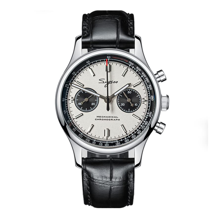 NC 1963 Chronograph Mechanical Seagull ST1901 Movement Pilot Watch Men 38mm 40mm Sapphire Glass Mens Watches 2021 montre Homme, 40mm white, Chronograph,Mechanical