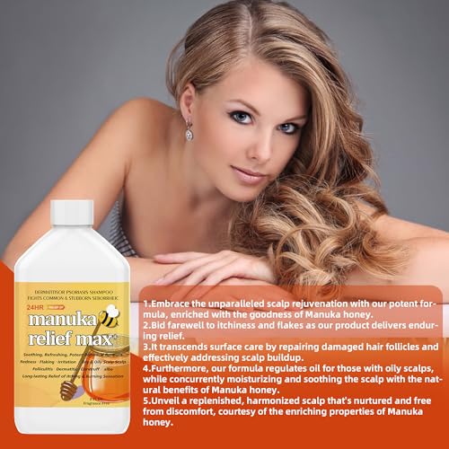6-Pack-Manuka-Honey-Shampoo-Folliculitis-Shampoo-Seborrheic-Shampoo-Anti-Dandruff-Fast-Acting-Shampoo-Folliculitis-Dandruff-Scalp-Psoriasis-Relieve-From-Itchy-and-Dry-Scalp-Soothing-Scalp