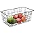 GEDLIRE 15.2" Metal Wire Baskets for Organizing 6 Pack, Household Pantry Storage Freezer Organizer Bins with Handles, Freezer Baskets for Upright Freezer, Refrigerators, Kitchen Cabinets, Black