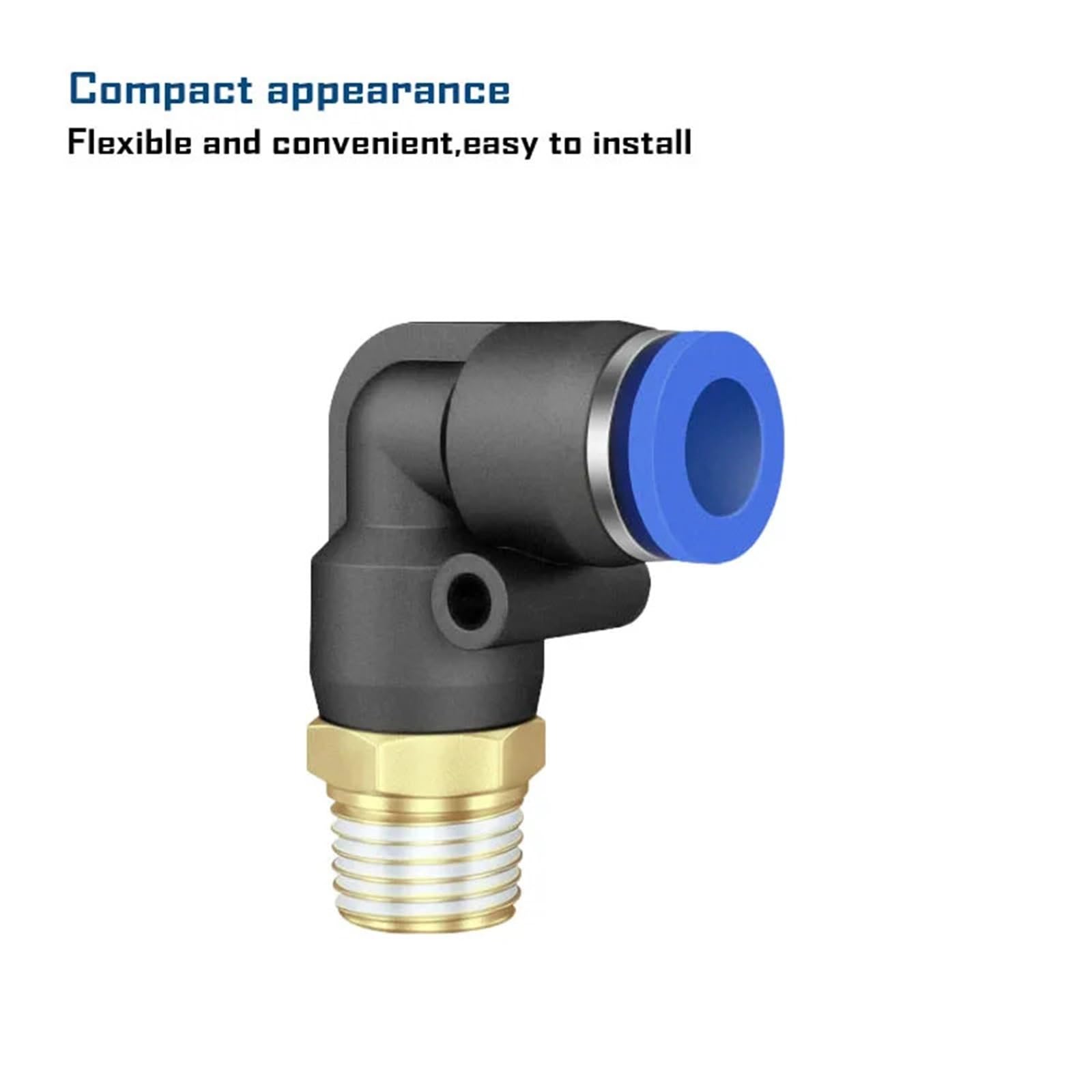 Conector de aire neumático PLF de 4 mm, 6 mm, 8/10 mm, rosca de 1/8 1/4 3/8 1/2 (10-03)