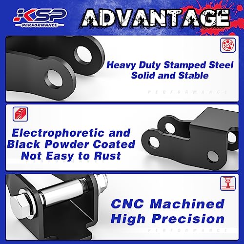 Image of KSP 4 inch-6 inch Shock Extenders Fit Silverado Sierra 1500, Shock Extension Kit for 1999-2006 Chevy Silverado GMC Sierra 1500 All Cabs, Rear Lowering Shock Mount Drop Shock Brackets