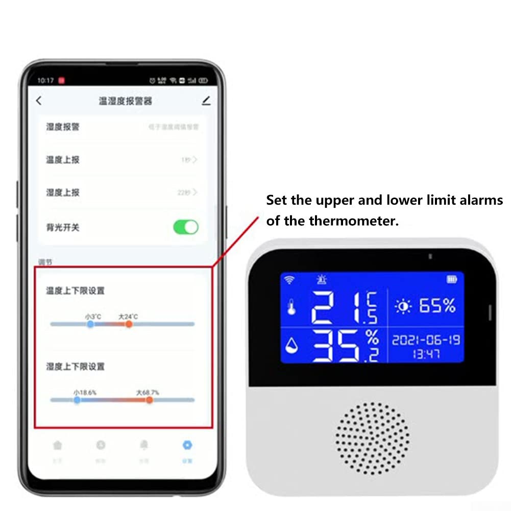 DAZZLEEX Hygrometer Thermometer Sensor, Smart Temperatuur en Vochtigheid Sensor Batterij Aangedreven Smart Home Beveiliging Werk 4 Stks