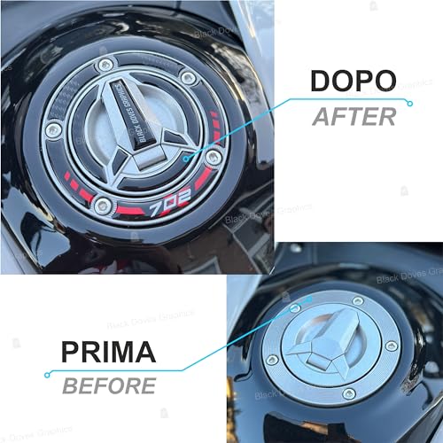 3D-Aufkleber aus Kunstharz, kompatibel mit Benelli TRK 702 X (Tankdeckel)