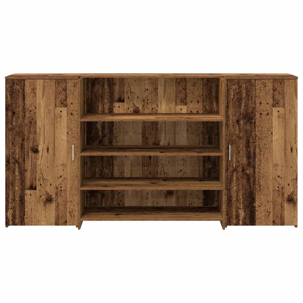 vidaXL Mostrador de recepción Madera Vieja 200x50x103,5 cm