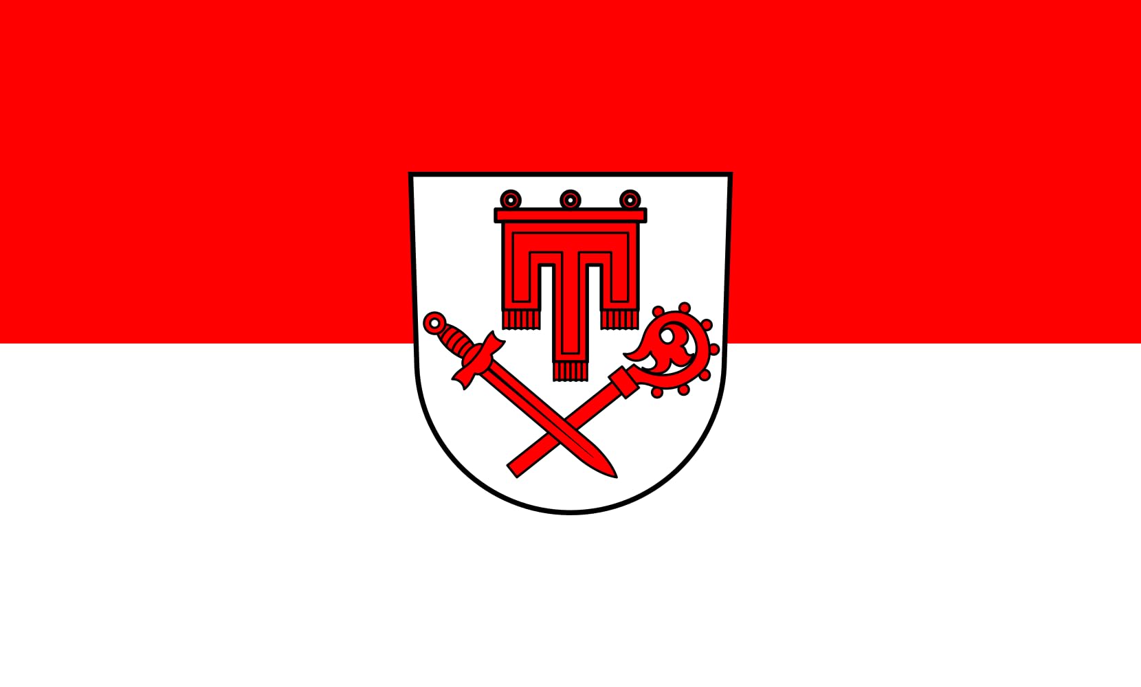 Drapeau Neukirch 90x150cm : remplacez votre pavillon usé par ce grand format