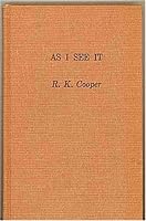 As I See It B001E3NWHK Book Cover