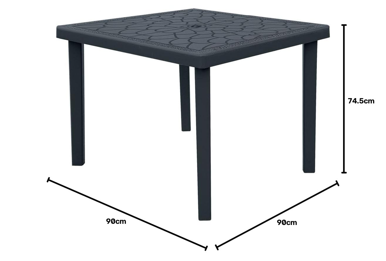 GBSHOP Tavolo da Giardino gruvyer 90x90