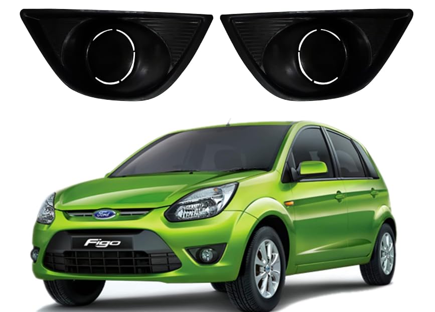 Fog Lamp Bezel/Cover Compatible Figo, all model Set of 2 (Black-image-47