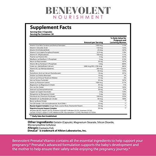 Prenatal Vitamins With Dha And Folate - Multivitamin Supplement With Iron, Calcium, Digestive Enzyme, Cognitive & Nausea Support - Before & During Pregnancy For Mom & Baby, 90 Gel Capsules #TOP1