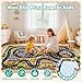 AlphabetAcre Kids Rug, Race Track Baby Play Mats, 4x6 Ft Kids Rug for Playroom,Extra Thick (0.4in) Realistic 3D Cascading Surround Route, Great for Playing with Cars and Toys, Non-Slip Car Carpet