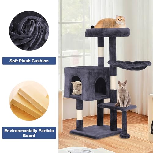 Árbol para Gatos 36 pulgadas Torre para Interior Gris Oscuro miniatura 2