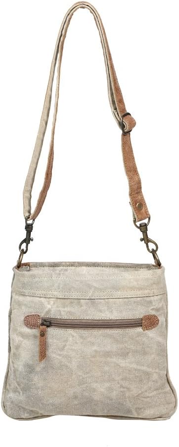 Myra Bag Hide & Floral Upcycled Canvas Crossbody Bag S-1202 - Image 5