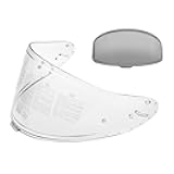 Full Face Motorcycle Helmet Shield Transition Photochromic Visor Compatible with Shoei RF-1400,Z-8 and NXR2 Helmets,Replacement Helmet Shield Self-Tinting Sun Visor Clear-to-Light Grey