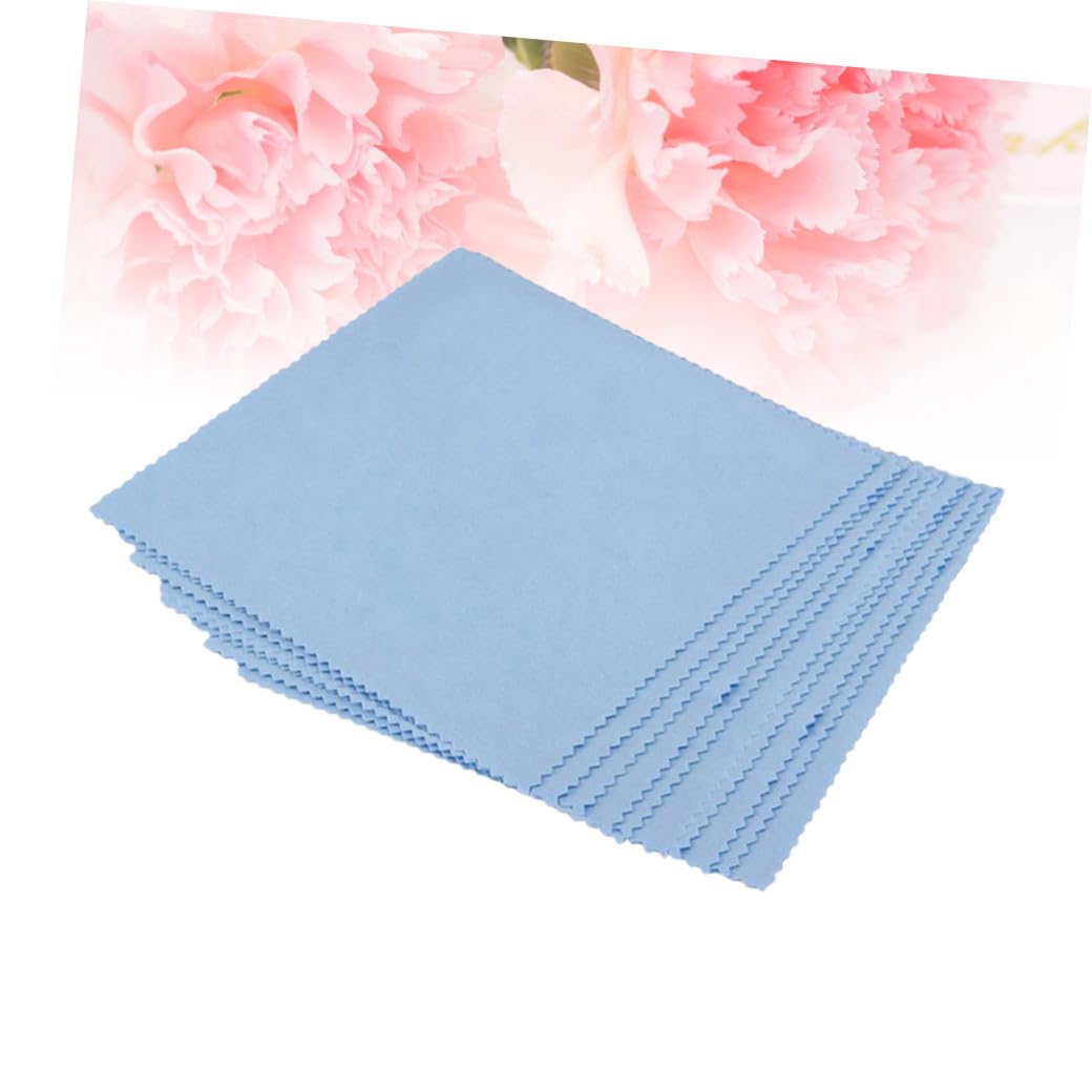 240pezzi Panni Microfibra Per Pulizia Occhiali Lenti e Schermi Salviette Blu Per Rimuovere Macchie e Impronte Senza Graffi