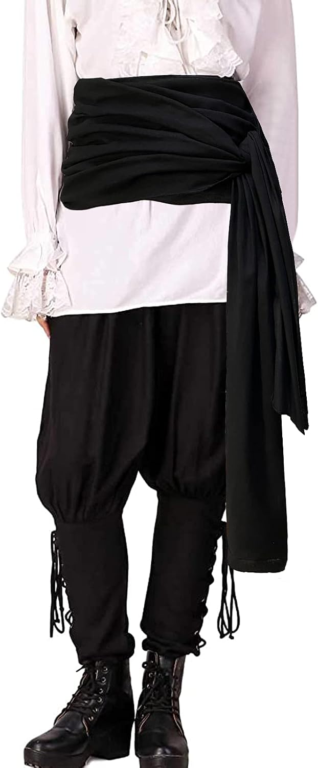 Pirate Sash Belt Medieval Renaissance Large Sash Halloween Costume Waist Sash Jack Belt Captain Props