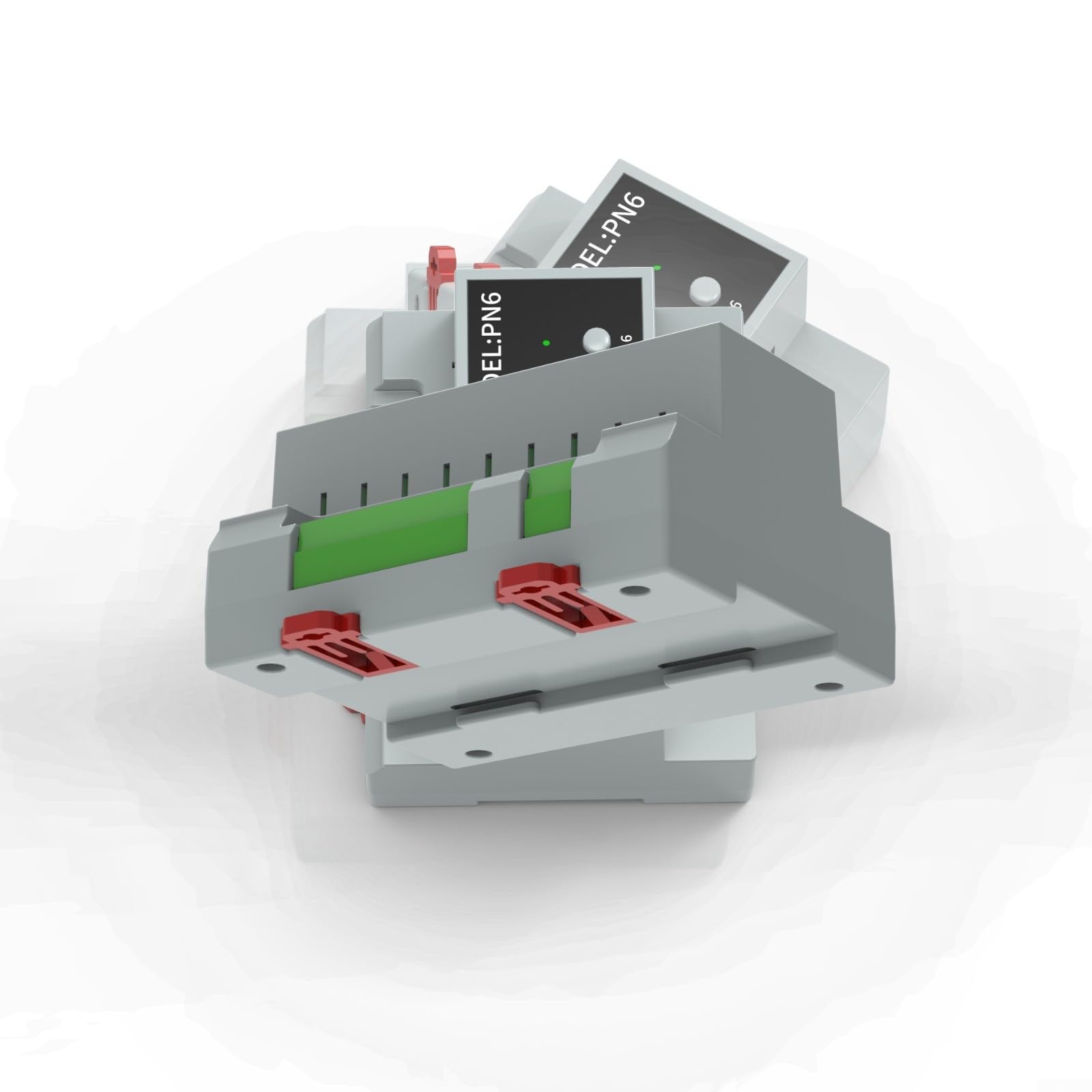 WiFi inteligente para interruptor de relé ZIGBEE de 6 vías 16 A por canal con estado LED y modo de memoria para Tuya Smart Home Automation Gris (antena wifi Ex)