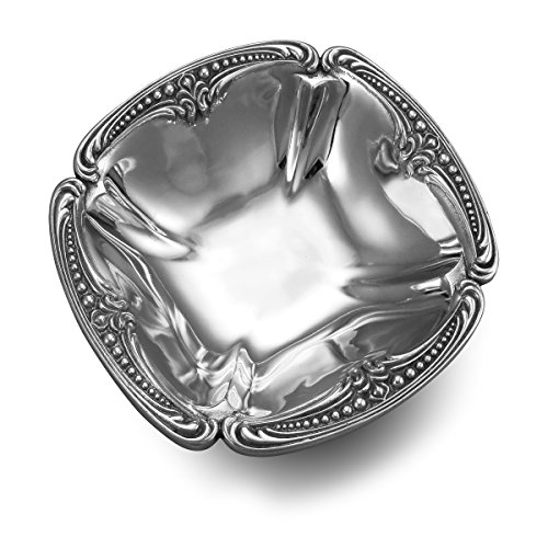 Wilton Armetale 385205 Belle Mont Small Square Serving Bowl, 9.25-Inch Silver cover