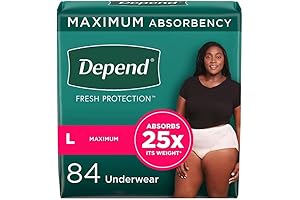 Depend Fresh Protection Adult Incontinence Underwear, Large - Blush, 84 ct. (Discreet Packaging)