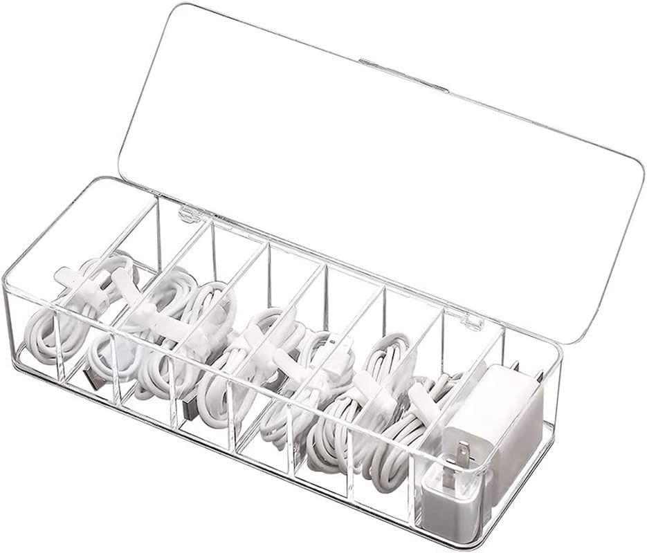 MosQuick® Cable Organizer - Premium Cable Management Box for Tidy Wires - Multifunctional charger organiser cord organiser for wires Ideal Gadget Organizer for Home and Office perfect wire organiser