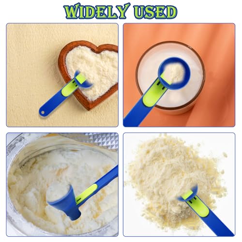 2Pcs Trichter-Proteinpulver-Schaufel, großer Messlöffel Gramm, tragbarer Formel-Schaufel, Digitaler Messlöffel Trichter-Formel-Schaufel mit Schiebegriff und Skala, Dosierlöffel Schöpftrichter