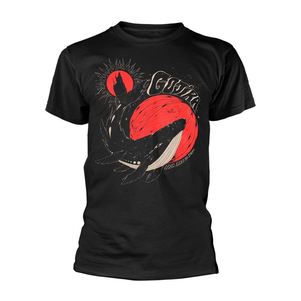 Rock Off Officially Licensed Products Men's Black Gojira Whale Sun Moon ( Organic) Official Tee T-Shirt Unisex (X-Large)