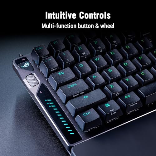 Image of ASUS ROG Falcata Gaming Keyboard / 75% Layout Gaming Keyboard /Magnetic Switch /Rapid Trigger /Up to 8000 Hz /USB Wired / 2.4 GHz Radio /Bluetooth /Browser /Wrist Rest Included /Domestic