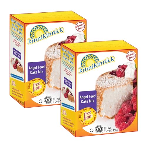 Kinnikinnick - Angel Food Cake Mix - Gluten Free, Allergy Friendly Cake Mix - 15.9 oz. Boxes - 2 Pack