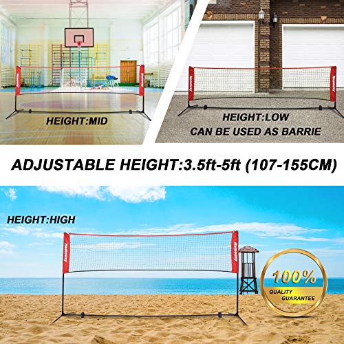 image for wowspeed Portable Badminton Net Set. for Tennis, Soccer Tennis, Pickle