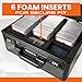 PREZA Graded Card Storage Box - Premium Trading Card Case for Graded Sports Cards - Carbon Fiber Slab Case (Large)