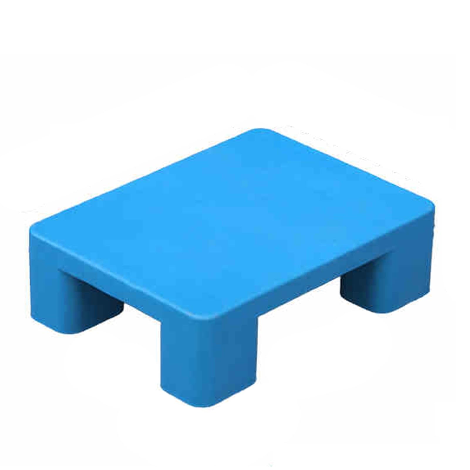 Pallet in plastica leggera per cantina e stoccaggio esterno, resistente, per pavimenti interni e giardino, blu (40 x 30 x 12 cm)
