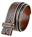 Genuine Full Grain Western Floral Engraved Tooled Leather Belt Strap 1-1/2" Wide (Brown 36)