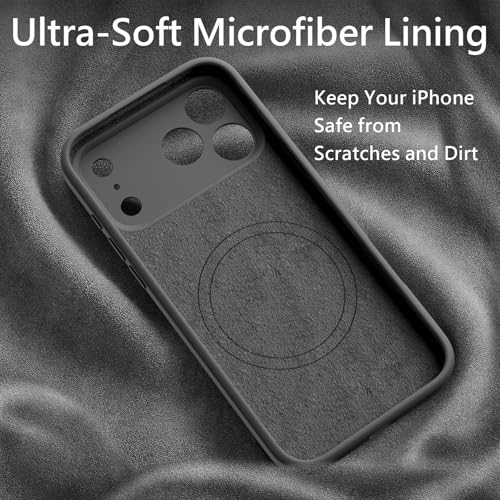 Image of FireNova Magnetic for iPhone 17 Pro Max Case, Compatible with MagSafe, [Integrated Silicone Camera Control Button] [Camera Protection] Anti-Scratch Microfiber Lining Phone Case, 6.9 inch, Space Gray