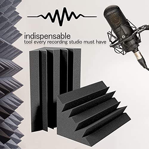 8 Pack Bass Traps 12" X 7" X 7" Acoustic Foam, Sound Absorbing Foam, Wall Corner Blocks Foam For Studio, Home Or Theater #TOP3