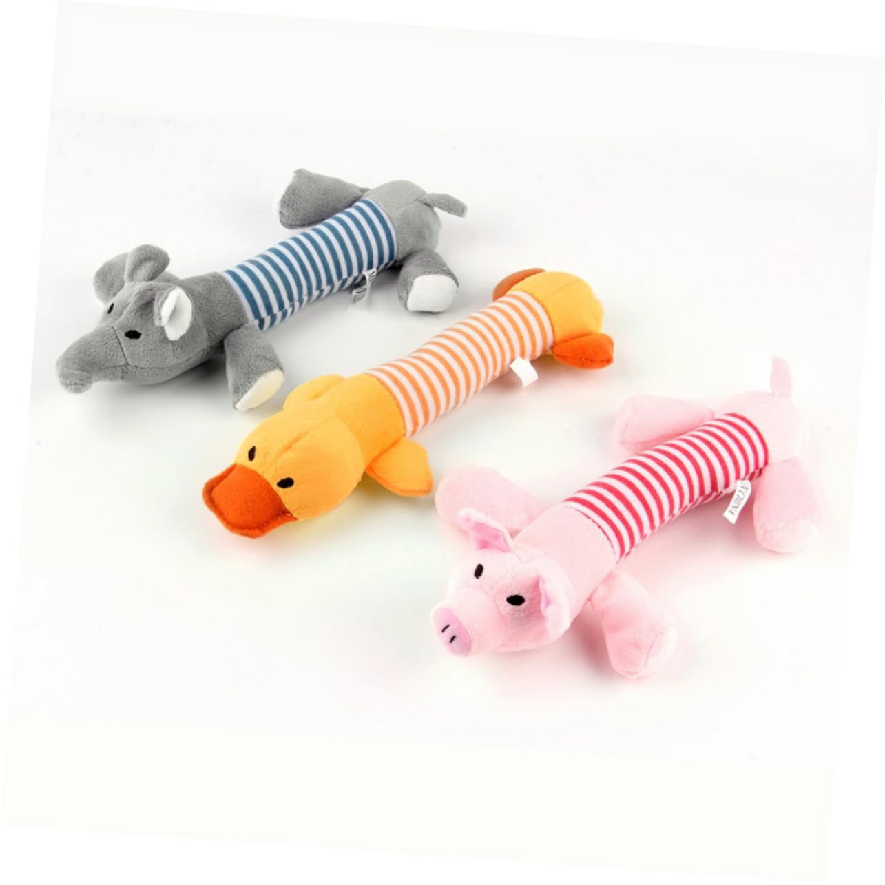 FOMIYES Jouet à Mâcher Couineur pour Chiens en Peluche Orange, Jouet Sonore pour Chiots, Résistant pour Mastication et Divertissement la Maison