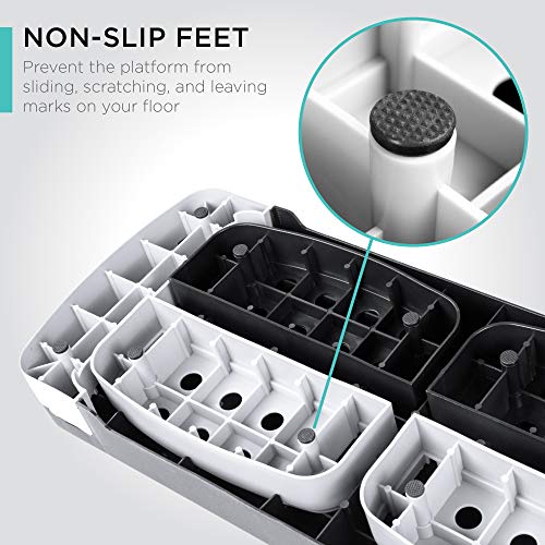 Best Choice Products 30in Aerobic Step Platform Adjustable Exercise Stepper Home Gym Fitness Accessory for Full Body Workout w/ 6 Risers, 550lb Weight Capacity