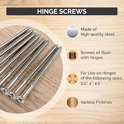 Hinge Outlet Stainless Steel Screws 9 x 1 Inch for Door Hinges - 24 Pack - Highly Rust Resistant