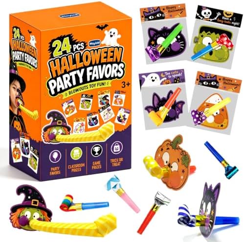 Waybla Halloween Party Favors for Kids, 24 Pack DIY Blowout Toys ...