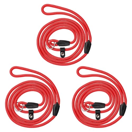 GALPADA 3Pcs Professional Dog Leash Wear Resistant Training Leashes with Wide Hand Strap for Comfortable Walking Training Lightweight Durable Pet Accessories