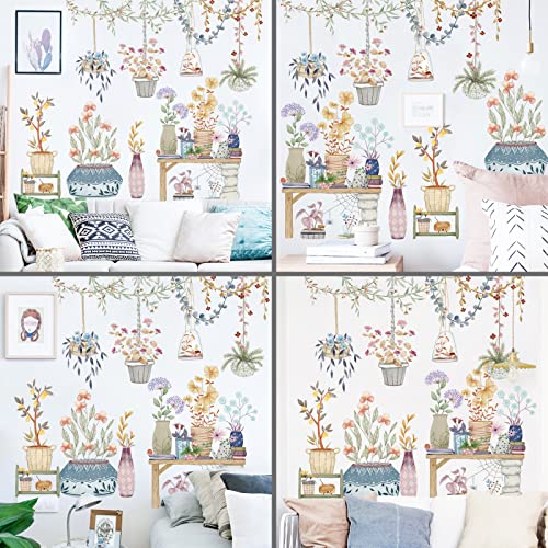 Vinilos decorativos para pared con macetas y plantas 2 piezas miniatura 5