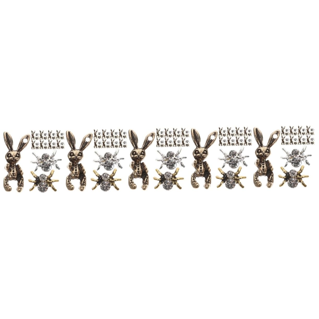 VALICLUD 5 Set Gioielli Con Diamanti Per Unghie Buio Fascino Delle Unghie Ciondolo Metallico Ciondoli Per Unghie Accessori Per Unghie Metallo 30 Pezzi*5