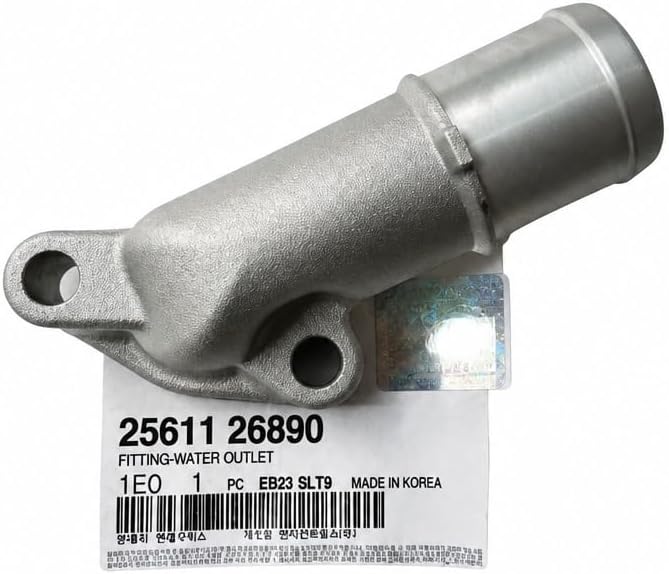 Genuine OEM 25611-26890 Fitting - Water Outlet / 2561126890 for Hyundai Accent 06-11 Kia Rio 06-11 Rio5 06-11 / Replaces 2561126880