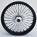 18x3.5" BLACK FAT SPOKE REAR WHEEL HARLEY FLT TOURING ROAD KING SOFTAIL 2000-07