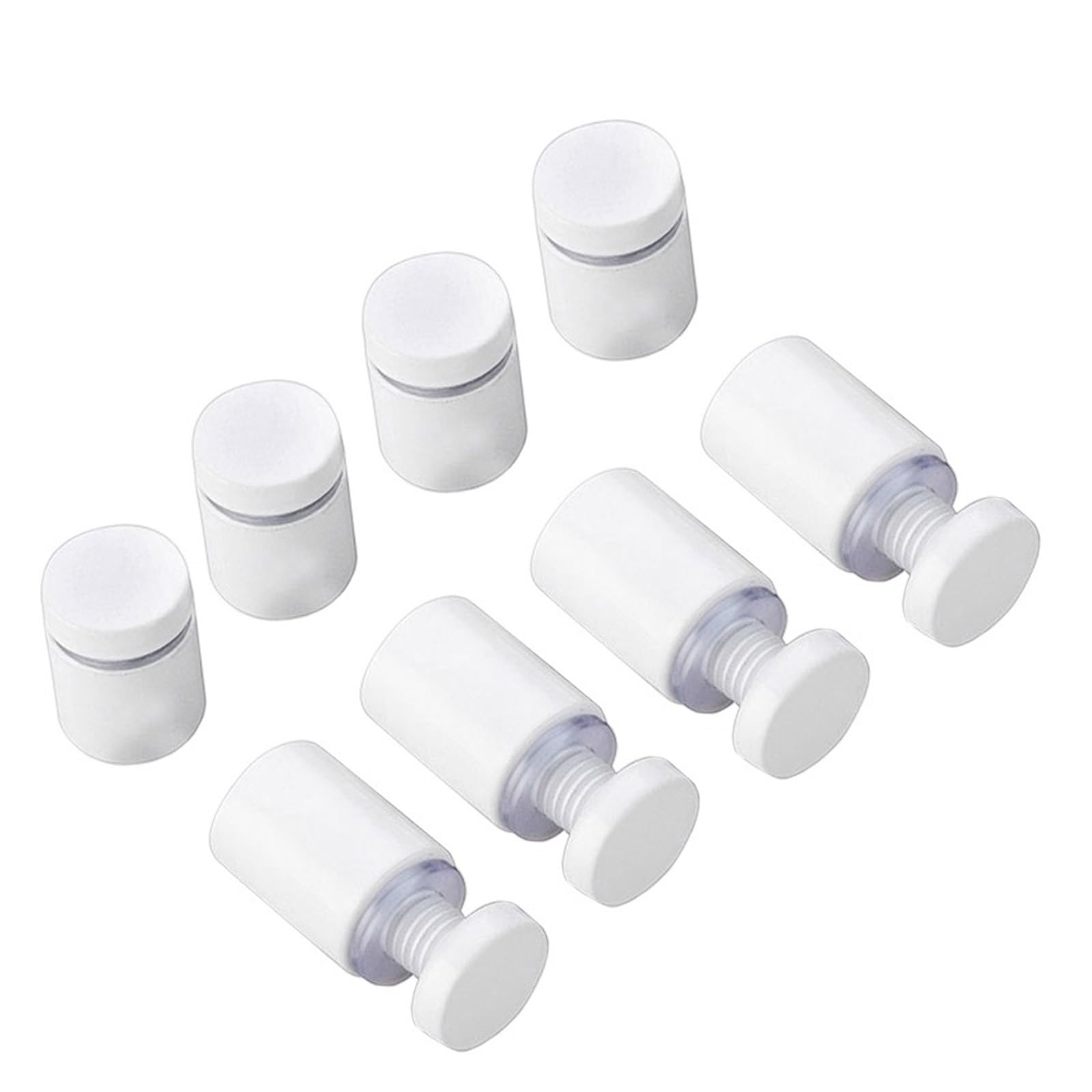YDHSIKK Standoff Fixings, Stainless Steel Glass Hollow Sign Standoff Screws Pack Of 50 White Multiple Sizes(12x20mm)