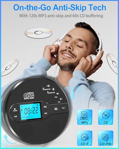 Sunoony Portable CD Player with Bluetooth