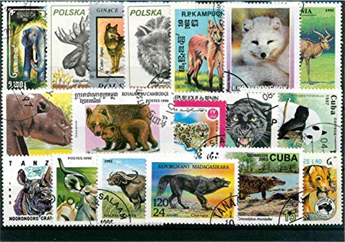 SYART 50 Pz/Lotto 17 Collezione di francobolli tematici Tutti i Diversi Paesi No No Ripetere francobolli per la Raccolta di affrancatura marcata Non utilizzata, Animali Selvatici terrestri